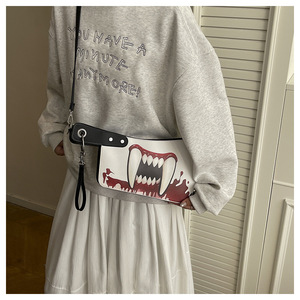 Women’s Halloween Skull Teeth Crossbody <b>Bag</b> Trend <b>Cool</b> Personality PU Leather Single Shoulder <b>Small</b> <b>Bag</b> - Product Image 2