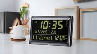 Nouveau électrique en plastique musulman Azan horloge multi-fonction affichage numérique pour utilisation de Table bureau à domicile hôtel prière temps Al Harameen