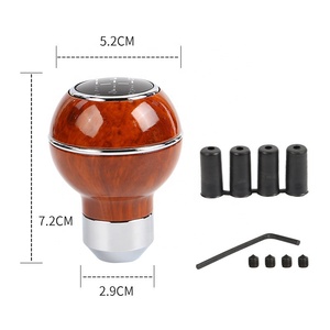 JDMotorsport88 רכב אדום עץ Shift Knob <span class=keywords><strong>5</strong></span> מהירות ידניים מקל שיפטר מנוף עם 3 מתאמי גומי - Product Image 4