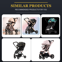 Poussettes pour bébés en gros, version pliable avec cadre en alliage d'aluminium, roues EVA élargies, plateau repas de luxe, capacité de charge de 20 kg