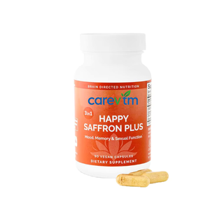 OEM 3in1 Happy Saffron Plus Capsules Supports Mood Balance Memory &amp; Vitality <strong>Brain</strong> Directed Vegan Dietary Supplement - Product Image 1