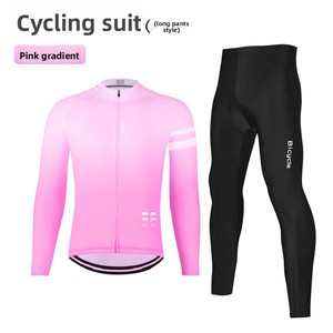 Ensemble de maillot de cyclisme pour hommes et femmes, manches longues, pantalon, séchage rapide, pour VTT et vélo de <span class=keywords><strong>route</strong></span>, autres matériaux - Product Image 4