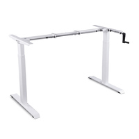 Bureau de direction moderne ergonomique intelligent pour télétravail, réglable en hauteur manuellement, extensible, en métal