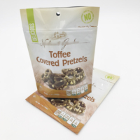 Pochette à fermeture éclair mate personnalisée, sachet Doypack refermable de qualité alimentaire pour l'emballage de collations et de café