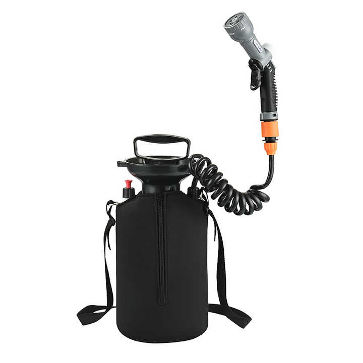 Portable Outdoor Shower CLICIC 1.3 Gallon Insulated Pressure Sprayer - Portable Camping Shower With 7 Spray Modes 1.3 Gallon Sprayer