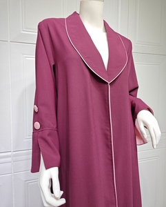 Abiti arabici donna moda aperta nera lunga Dubai tacchino Abaya abito per donne musulmane - Product Image 6