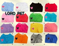 T-shirt uni en coton pour chien, vêtements d'été bon marché, vente en gros, collection