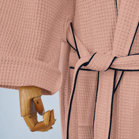 Peignoir de luxe en tissu gaufré pour hôtel et spa, style kimono, pour couple, service OEM, chaud pour motel