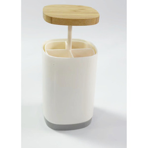 <b>Toothpick</b> Holder Plastic White 4 Compartment Minimalist Design For Home Use - Product Image 3