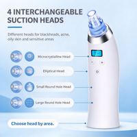 Aspirateur électrique pour points noirs, 5 niveaux, 36-64 kPa, nettoyeur de pores, dispositif d'aspiration de comédons à bulles nano pour le soin de la peau