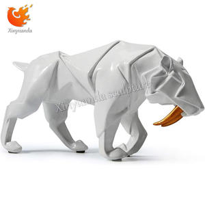 Statue de dinosaure décorative moderne pour l'extérieur, sculpture de léopard en fibre de verre de grande qualité certifiée, figurine animale directement de l'usine - Product Image 1