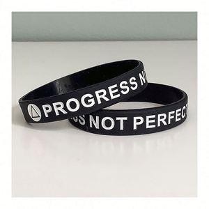 Bracelet en silicone, rappel de motivation, soutien à la lutte contre la dépendance, cadeaux, commandes en gros personnalisées - Product Image 1