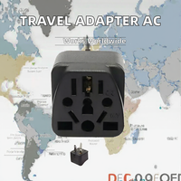 Adaptateur de voyage universel multi-pays avec sortie AC pour ordinateur portable/appareil photo/LED/téléphone portable - Convertisseur de prise électrique UK/US/AUS/Inde