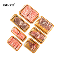 KY2-250 Jetable Or Sushi Plateaux Boîte D'emballage Effectuer Conteneur À Emporter Boîte En Plastique à Aller Conteneurs