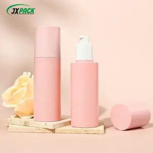 Lusso 60ml 80ml 100ml 120ml confezione cosmetica di plastica rosa bottiglia di lozione con il corpo nebulizzatore pompa per la cura della pelle imballaggio