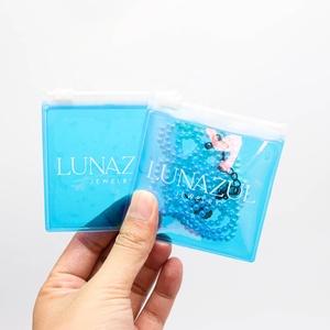 Pochette d'emballage pour bijoux fins, bracelets et joncs, sac en plastique à fermeture éclair avec logo imprimé personnalisable - Product Image 6