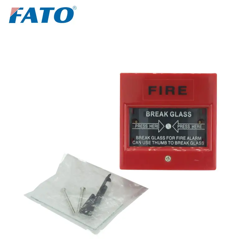 Fire Alarm Emergency Button 24vdc Resettable Manual Call Point Break Glass Push Button Wholesale