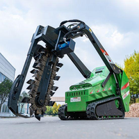 Loader Mini Skid Steer CE/EPA Langsung dari Pabrik dengan Bucket Trencher, Compact Track Loader Harga Grosir untuk Pekerjaan Kebun