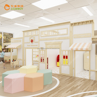 Estructura de Juego Interior para Niños en Tonos Pastel para Negocios de Cafeterías Infantiles