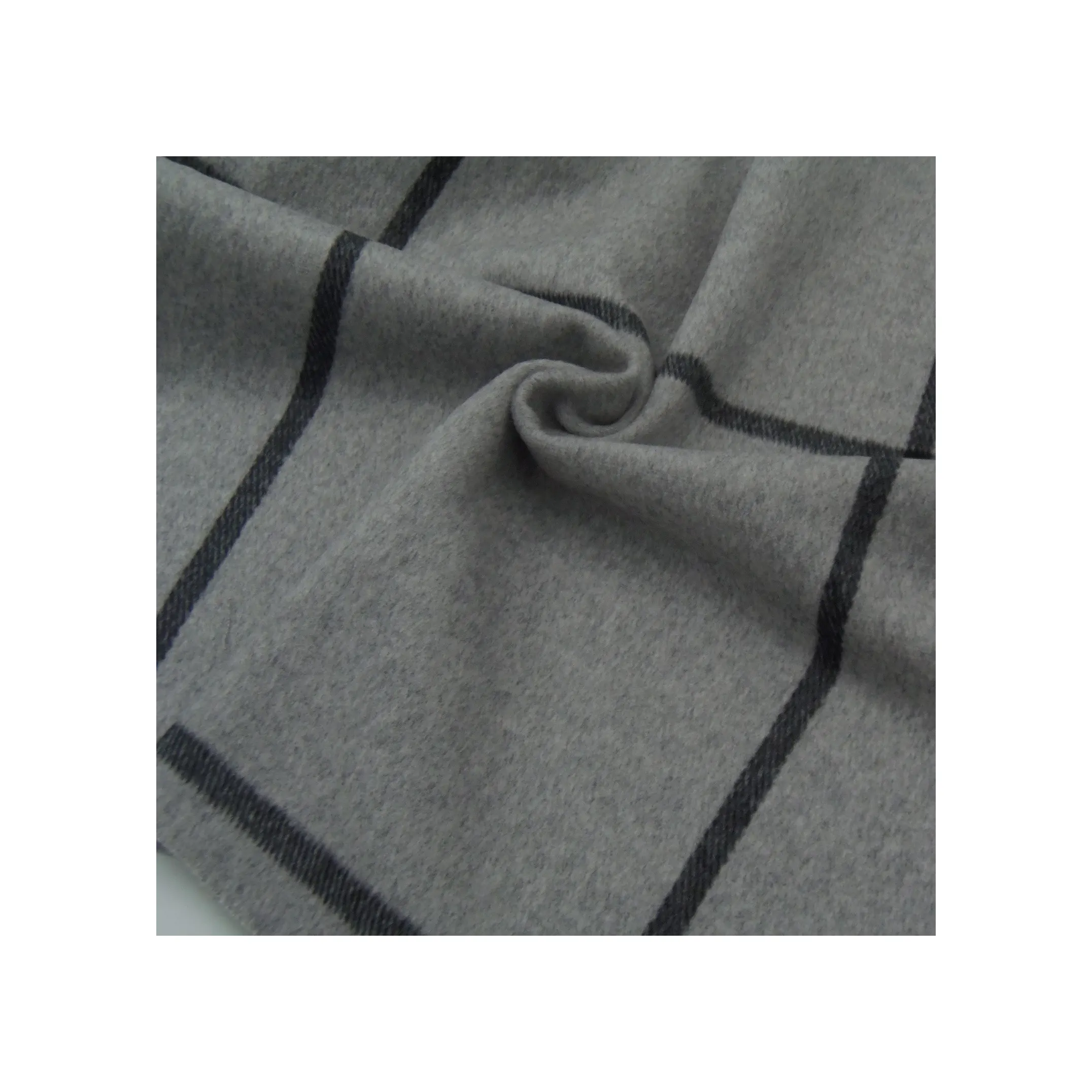 single face big check woolen cloth wool he plaid fabric mid weight tartan woven fleece overcoating textile for overcoatt