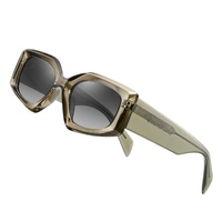 Vente en gros de lunettes de soleil polarisées de haute qualité avec logo personnalisé, lunettes de soleil unisexes rétro roses Y2K en acétate TR90 UV400 pour femmes