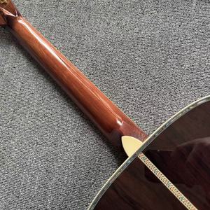 Yellow D45 Model 41" Inlaid <b>TOP</b> SOLID BODY 20 Fret NO EQ 6 Steel <b>Strings</b> Acoustic Guitar Fast Ship - Product Image 6