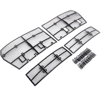 Nouvelle conception, ensemble complet, grille de protection avant noire pour voiture, grille de protection en acier inoxydable, plastique PP pour Prado
