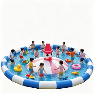 Piscina Gonfiabile Gigante Personalizzata con Tetto per Parchi Acquatici Commerciali all'Aperto - Product Image 4