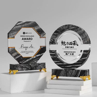 Trophée personnalisé en marbre et cristal, récompense créative pour employé de l'année, médaille de compétition, prix de réunion annuelle, cérémonie de remise des prix