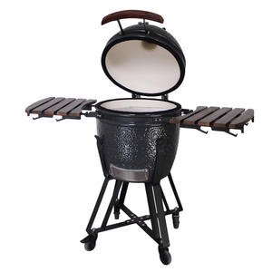 SEB <span class=keywords><strong>KAMADO</strong></span> Grille à oeufs de 18 pouces en céramique Charbon de bois Délicieux <span class=keywords><strong>Barbecue</strong></span> de jardin avec table d'appoint mobile - Product Image 3