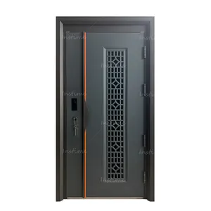 Instime Turkey Modern Fire Rated Security Pintu Masuk Harga Murah Pabrikan Desain Pintu Baja Berkualitas Tinggi Buatan Tiongkok