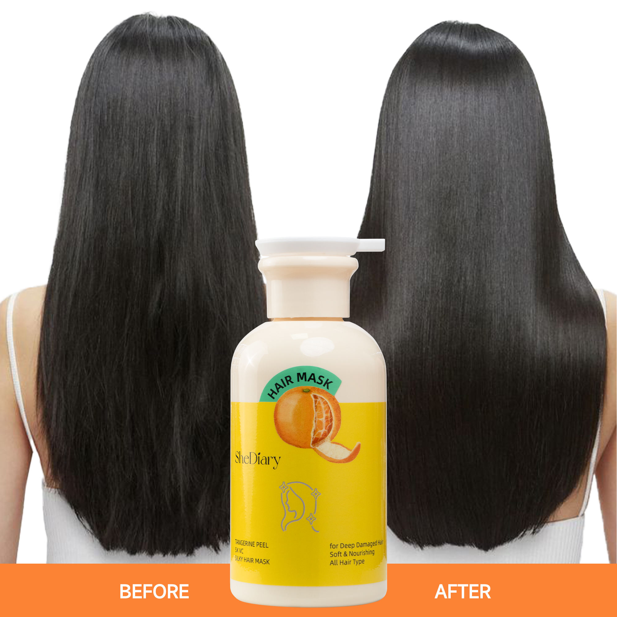 Masque capillaire soyeux Tangerine Peel 5X VC (300 ml)