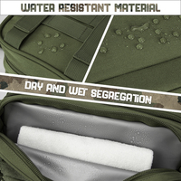 Petite trousse de toilette tactique zippée pour sac, pochettes Molle en polyester imperméable pour hommes, idéale pour le voyage, la douche et le rasage