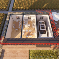 Maison préfabriquée en conteneur à deux étages, duplex, maison préfabriquée, salle de bain, bureau, cuisine, design moderne, ISO9001