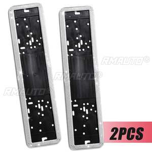 2 Piezas, Marco para Placa de Matrícula Delantera y Trasera, Acrílico, Acero Inoxidable, Cristales, Diamantes, Marco para Placa de Matrícula Europea, Soporte para Placa de Matrícula - Product Image 1