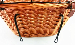 <span class=keywords><strong>Panier</strong></span> <span class=keywords><strong>pour</strong></span> <span class=keywords><strong>chien</strong></span> avant <span class=keywords><strong>de</strong></span> bicyclette en osier naturel amovible personnalisé Matériau en acier - Product Image 6