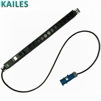 KAILES (KLS) Série K44S Monophasé 32A Surveillance CA IP PDU 12 Prises Norme Allemande Boîtier en Aluminium Utilisation Industrielle Vente Chaude