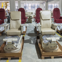 Fauteuil de pédicure spa massant électrique avec massage magnétique et dossier inversé pour salon de manucure