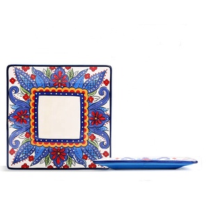 Household Hand-painted Large Steak Ruffled Plate square Plate <b>Set</b> - Product Image 3