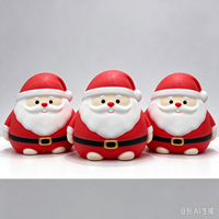 Jouet Squishy Père Noël - PVC et Matière en Farine Moussée, à Remontée Lente, Anti-Stress, Jouet Sensoriel pour Tous les Âges, Cadeau Unisexe