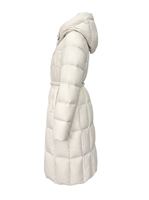 Vente en gros usine – Nouvelle veste d'hiver élégante pour femme, longue, en laine, chaude, écologique, respirante, avec capuche et taille cintrée – Personnalisation OEM/ODM