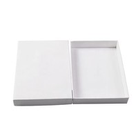 Boîte cadeau plate en carton recyclable de haute qualité avec logo personnalisé, en papier artistique, avec couvercle et base, pour bijoux ou sous-vêtements