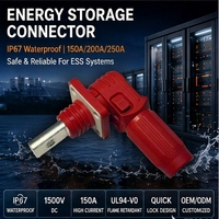 Connecteur de batterie 150A-250A, borne rapide, contact en cuivre 1500V, IP67, connecteur d'alimentation mâle/femelle pour systèmes de stockage d'énergie