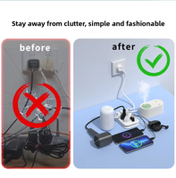 Offre Spéciale US Spécification Trois Trous Smart Usb Bureau Maison Rangée Plug Portable Rouleau Fil Voyage Plug Board