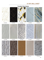 Style moderne Nouveau produit Panneau mural SPC UV Résistant à l'humidité Imperméable au feu Résistant à l'usure Panneau mural SPC intérieur Sans clic