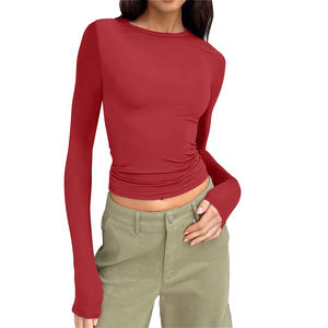 Camiseta Deportiva de Manga Larga para Mujer, Ecológica, 100% Algodón, Secado Rápido, Diseño Deportivo, Tallas Grandes - Product Image 5