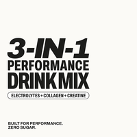 Poudre de boisson 3-en-1 Performance Mix sans sucre, marque privée, électrolytes, collagène, créatine monohydrate pour l'hydratation et la récupération musculaire