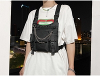 Sac de gilet multifonctionnel tactique à la mode décontracté personnalisé sac de poitrine pour hommes sacs à dos tactiques avec trou pour casque
