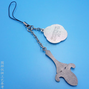 Breloque de téléphone en métal avec personnage d'anime imprimé, pendentif en alliage époxy, chaîne décorative, accessoire mobile - Product Image 3