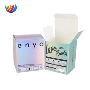 Boîtes d'emballage en papier refermables pour produits de maquillage avec logo personnalisé, boîtes d'emballage laser pour serviettes hygiéniques de différentes tailles - Product Image 3